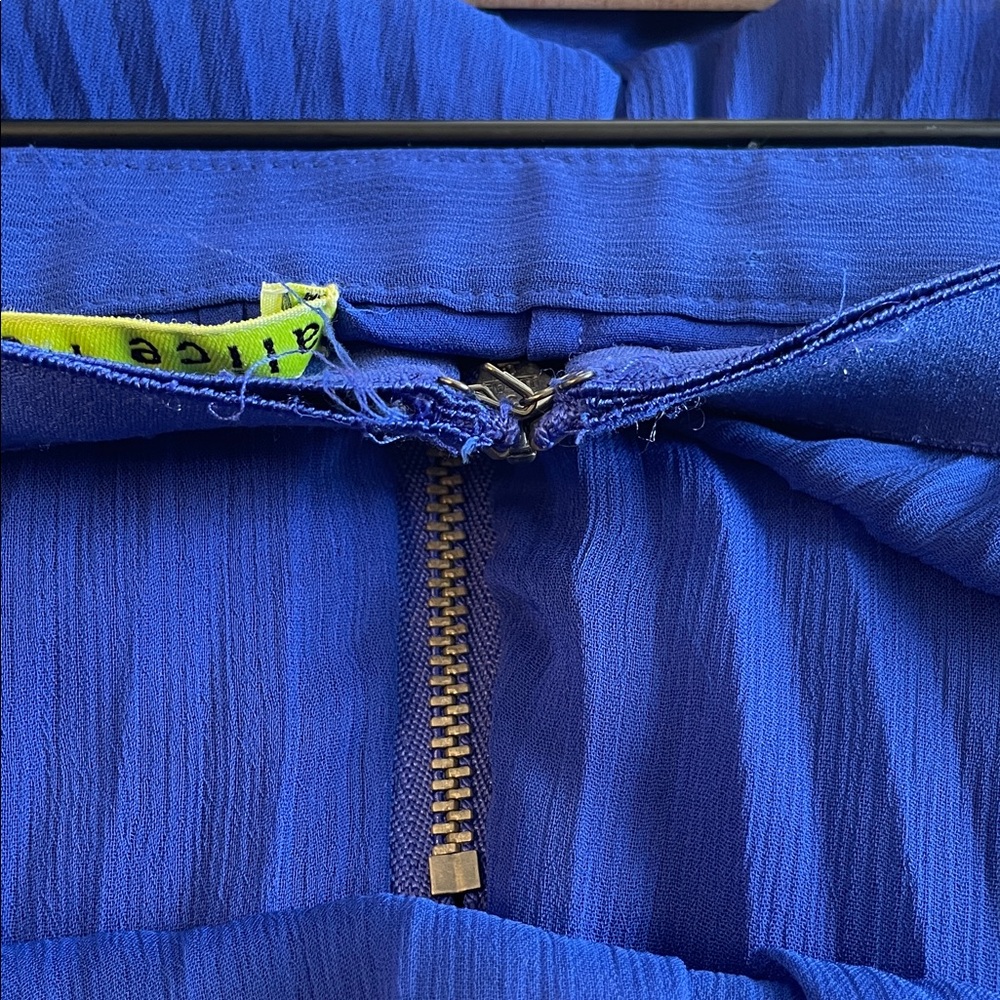 Alice + Olivia Royal Blue Pleated Maxi Skirt - Picture 6 of 8